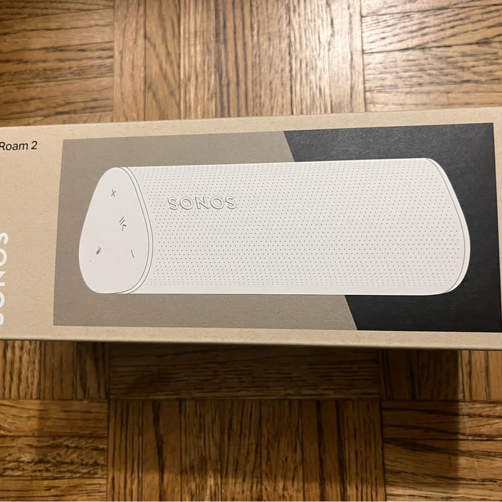 (NEW) White Sonos Roam 2 - Portable Waterproof Bluetooth Speaker (company logo) - Picture 2 of 5